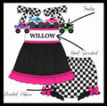 Monster Truck Tassles Bloomer Set CUSTOMIZABLE