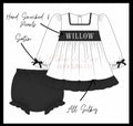 Black And White Silk Bloomer Set CUSTOMIZABLE