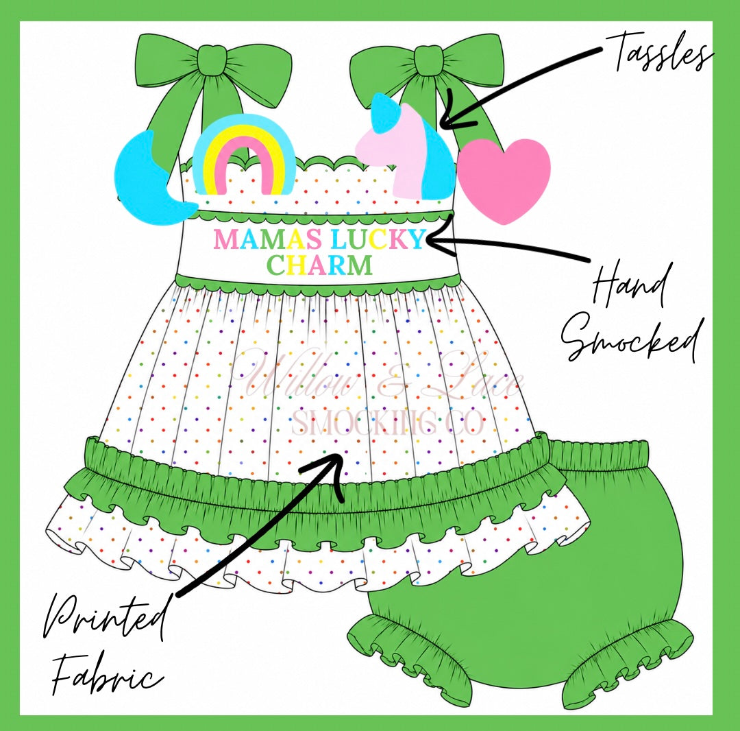 Mamas Lucky Charm Bloomer Set NOT CUSTOMIZABLE