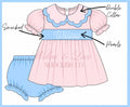 Pink and Blue Pearl Name Bloomer Set CUSTOMIZABLE