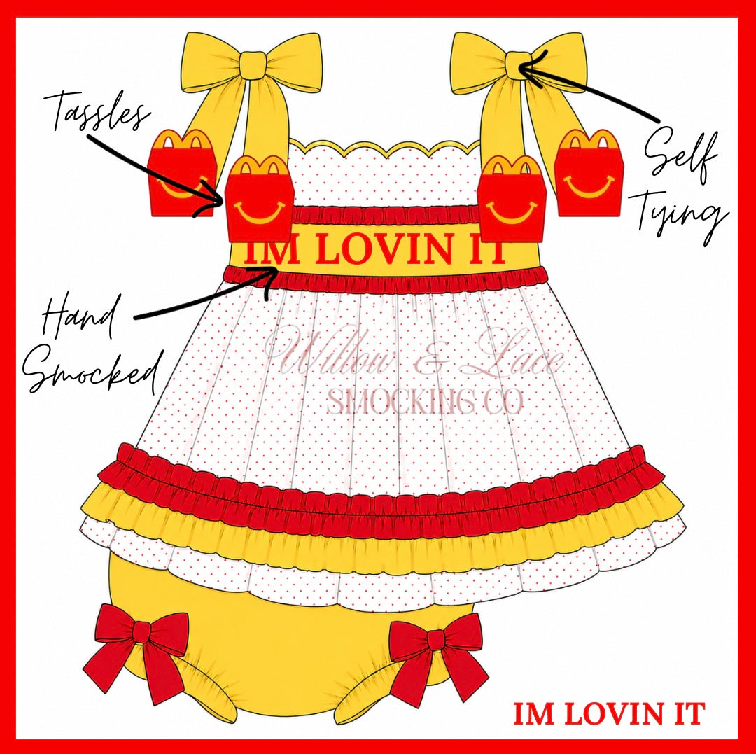 I’m Lovin It Bloomer Set NOT CUSTOMIZABLE