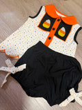RTS Candy Corn Double Plate Bloomer Set NOT CUSTOMIZABLE