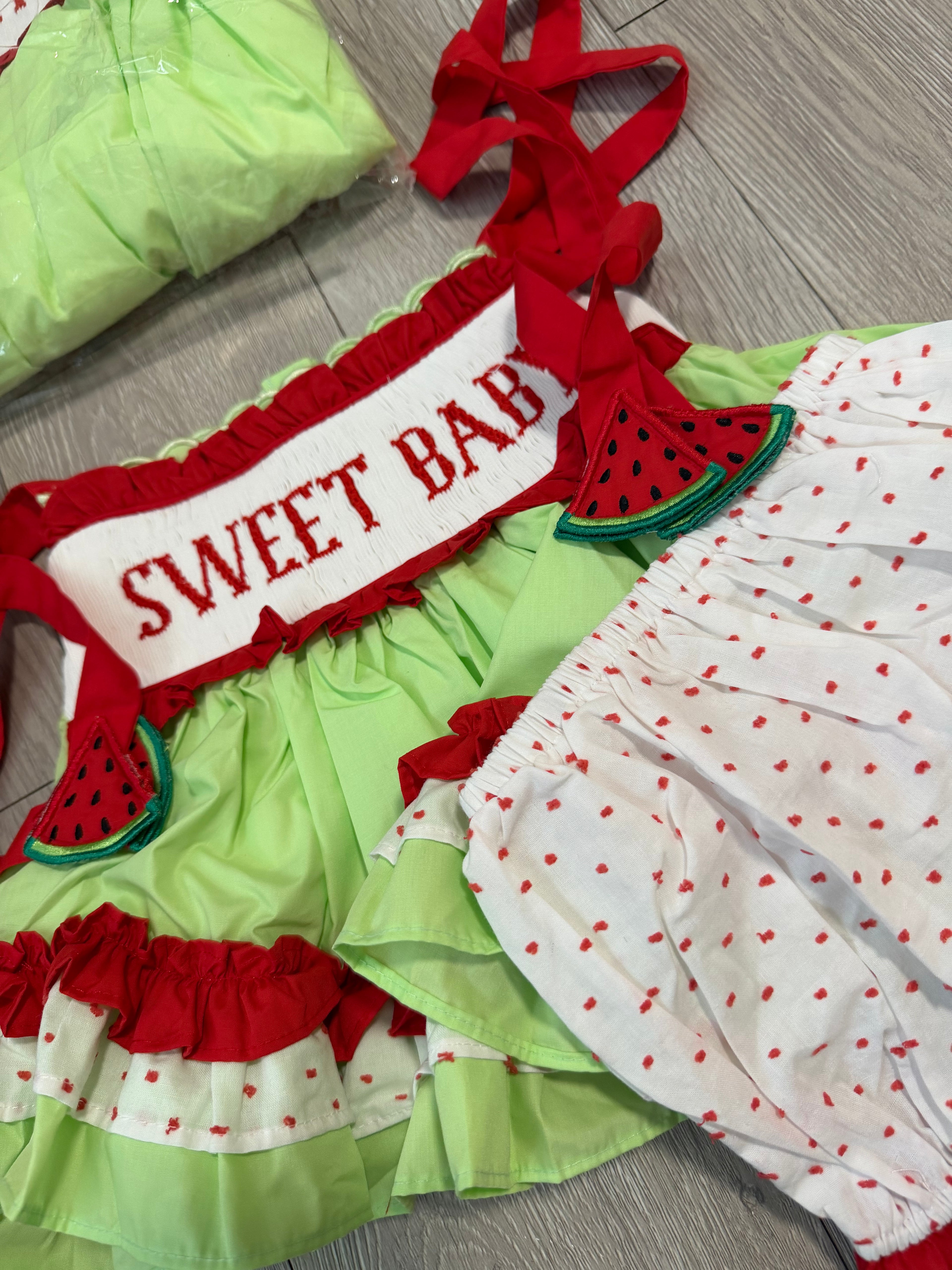 RTS Watermelon Bloomer Set “Sweet Baby”