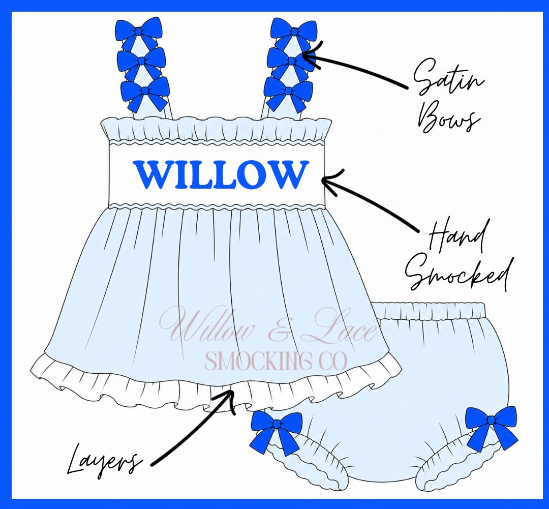 Baby Blues Bloomer Set CUSTOMIZABLE