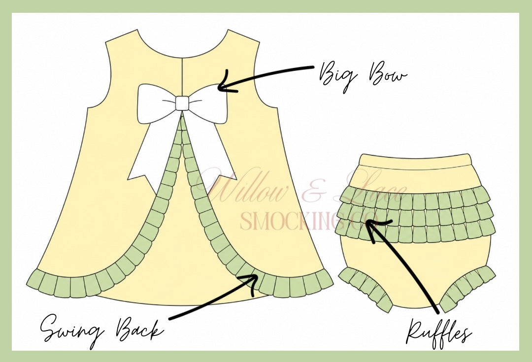Frog Princess Bloomer Set NOT CUSTOMIZABLE
